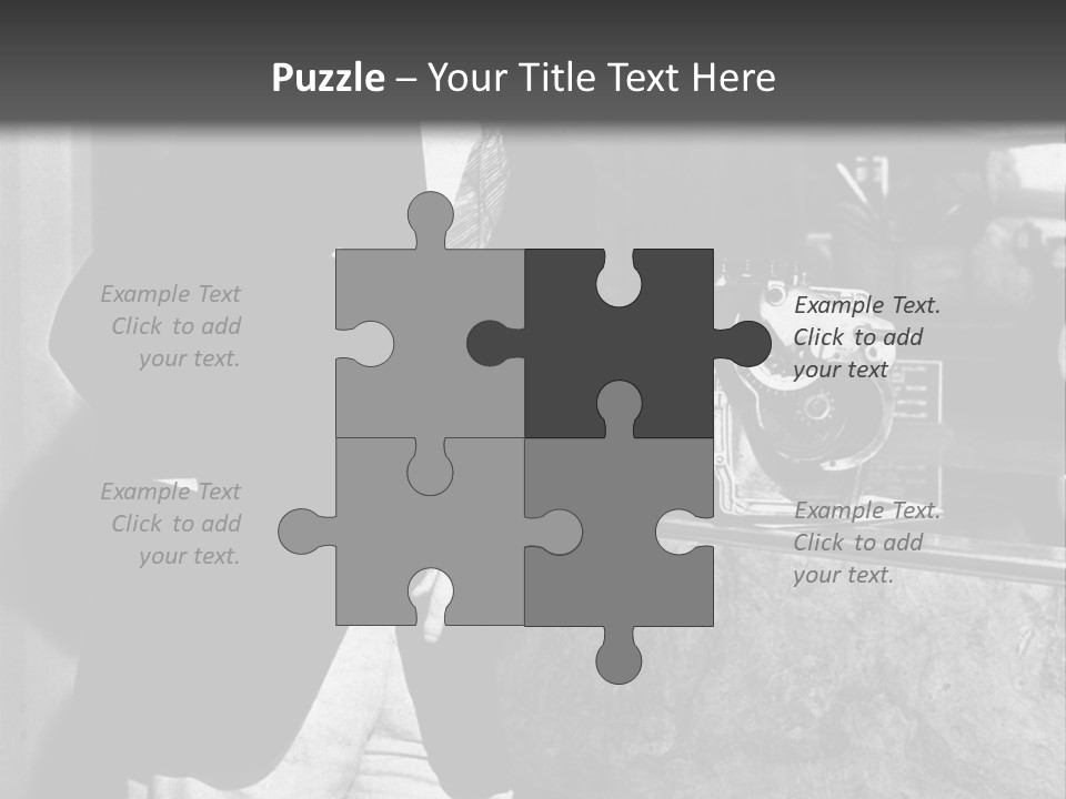 Funny Man Black And White Background PowerPoint Template