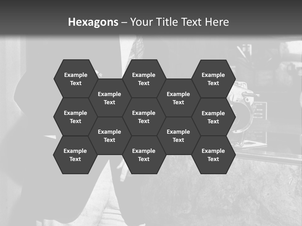 Funny Man Black And White Background PowerPoint Template