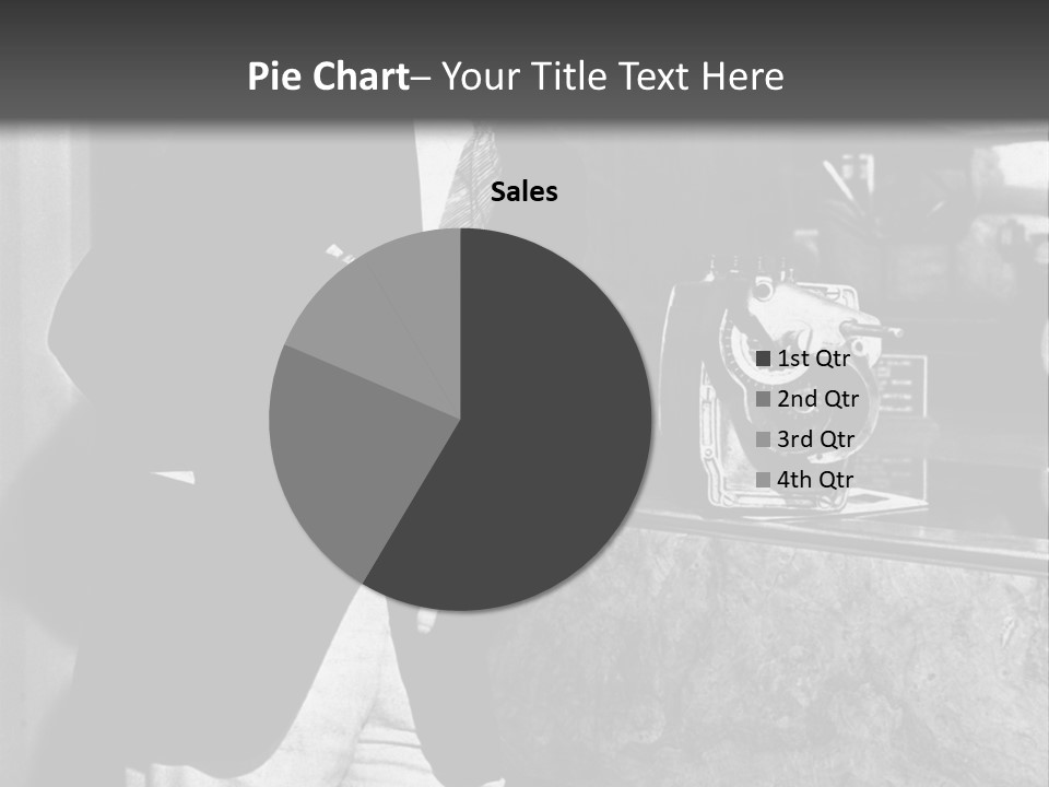 Funny Man Black And White Background PowerPoint Template