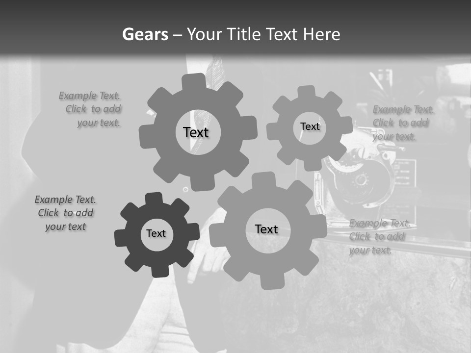 Funny Man Black And White Background PowerPoint Template