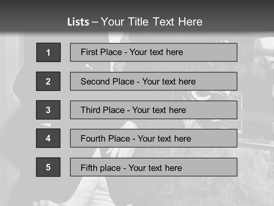 Funny Man Black And White Background PowerPoint Template