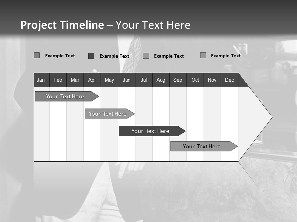 Funny Man Black And White Background PowerPoint Template