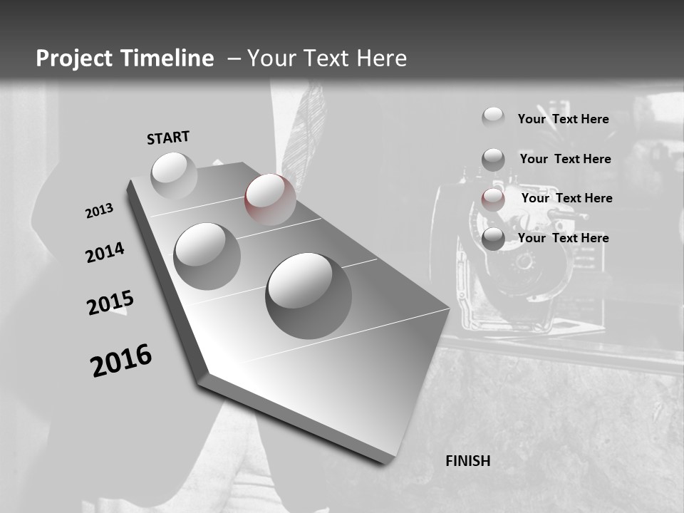 Funny Man Black And White Background PowerPoint Template