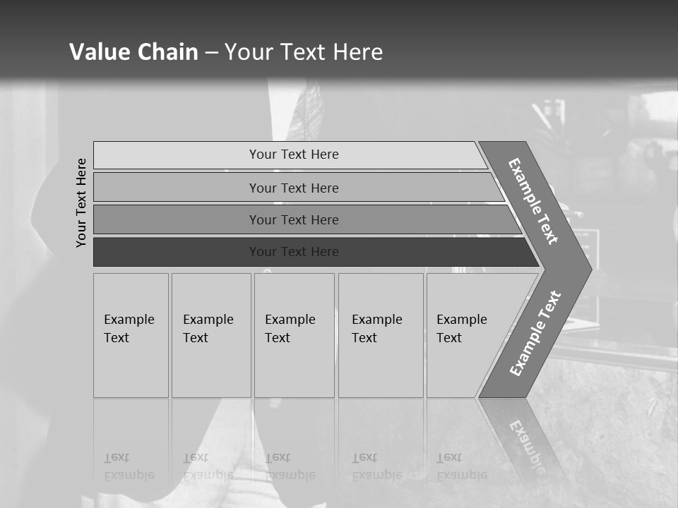 Funny Man Black And White Background PowerPoint Template