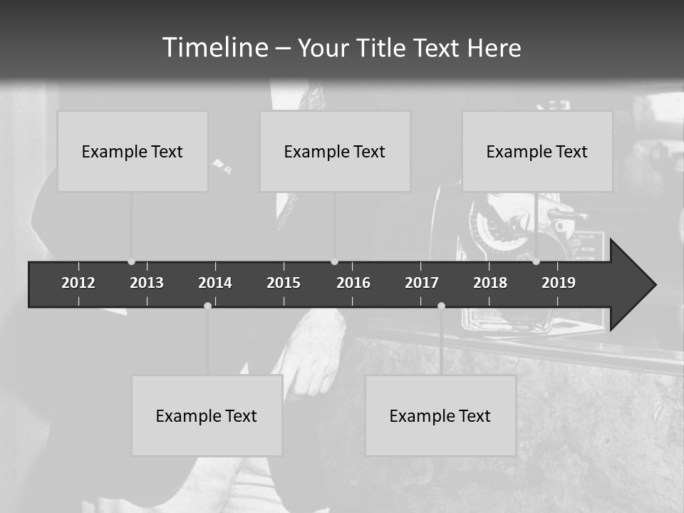 Funny Man Black And White Background PowerPoint Template