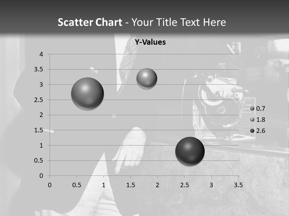 Funny Man Black And White Background PowerPoint Template