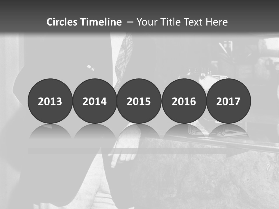 Funny Man Black And White Background PowerPoint Template