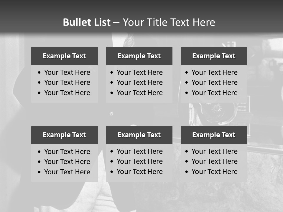 Funny Man Black And White Background PowerPoint Template