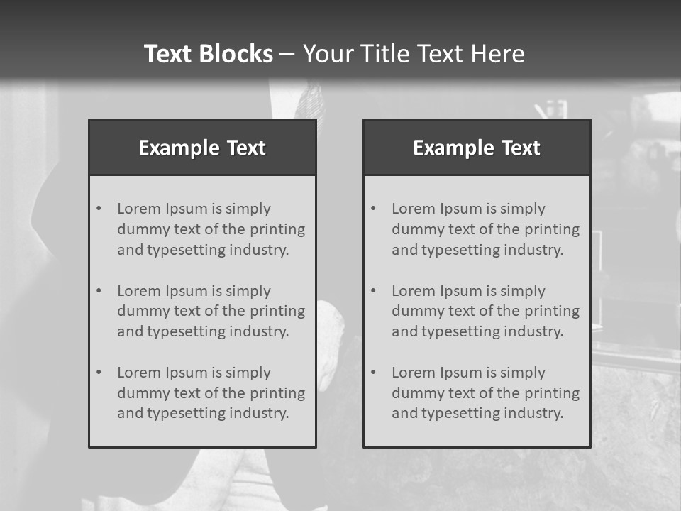 Funny Man Black And White Background PowerPoint Template