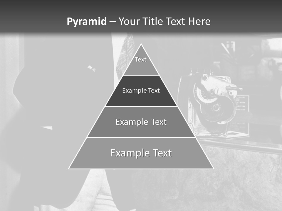 Funny Man Black And White Background PowerPoint Template