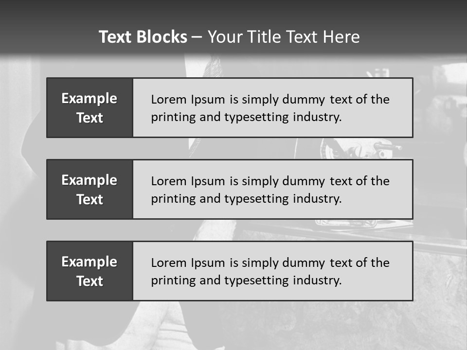 Funny Man Black And White Background PowerPoint Template