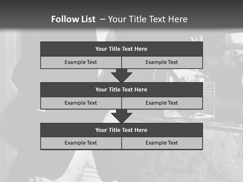 Funny Man Black And White Background PowerPoint Template