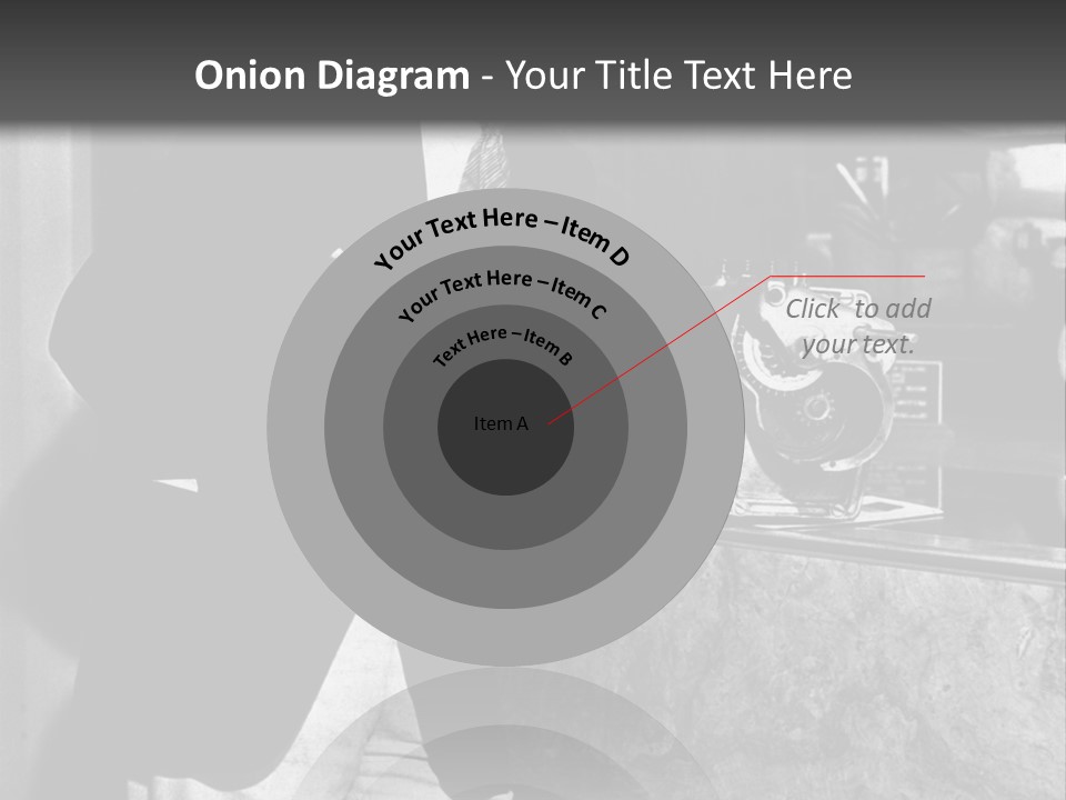 Funny Man Black And White Background PowerPoint Template