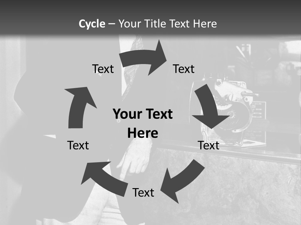 Funny Man Black And White Background PowerPoint Template