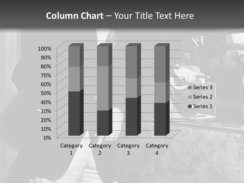 Funny Man Black And White Background PowerPoint Template
