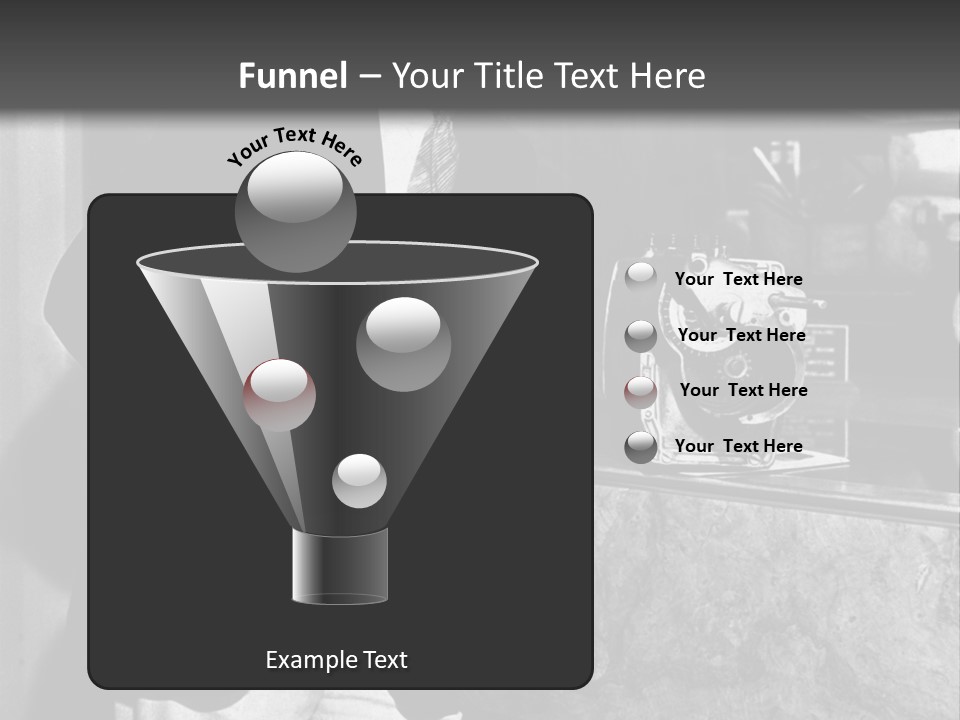 Funny Man Black And White Background PowerPoint Template