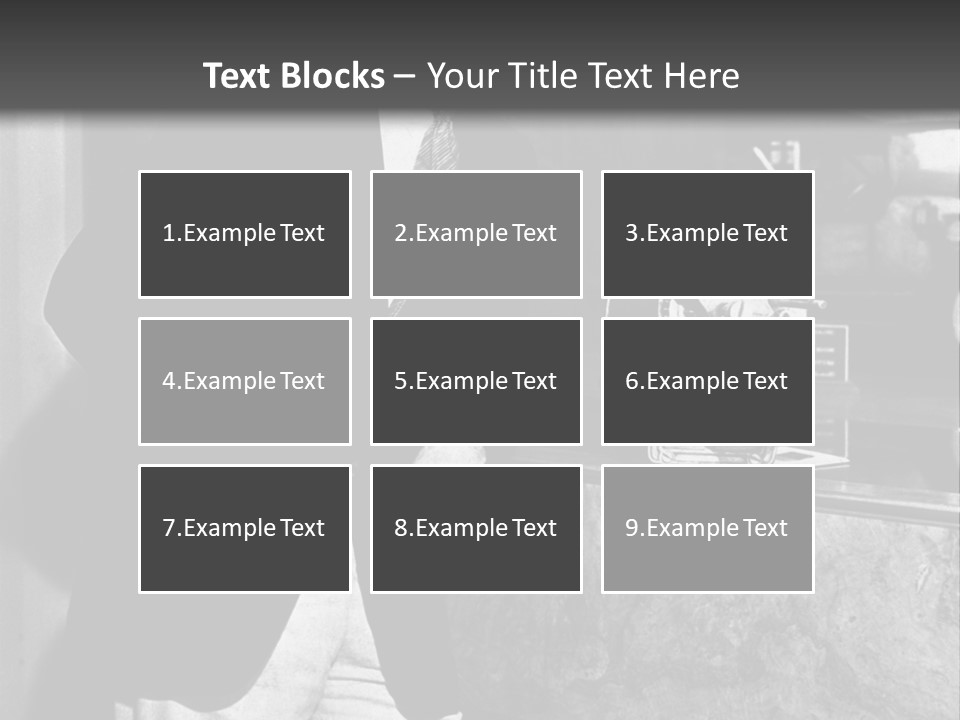 Funny Man Black And White Background PowerPoint Template