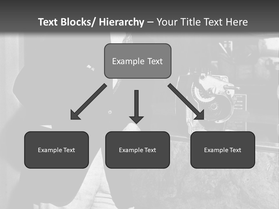 Funny Man Black And White Background PowerPoint Template