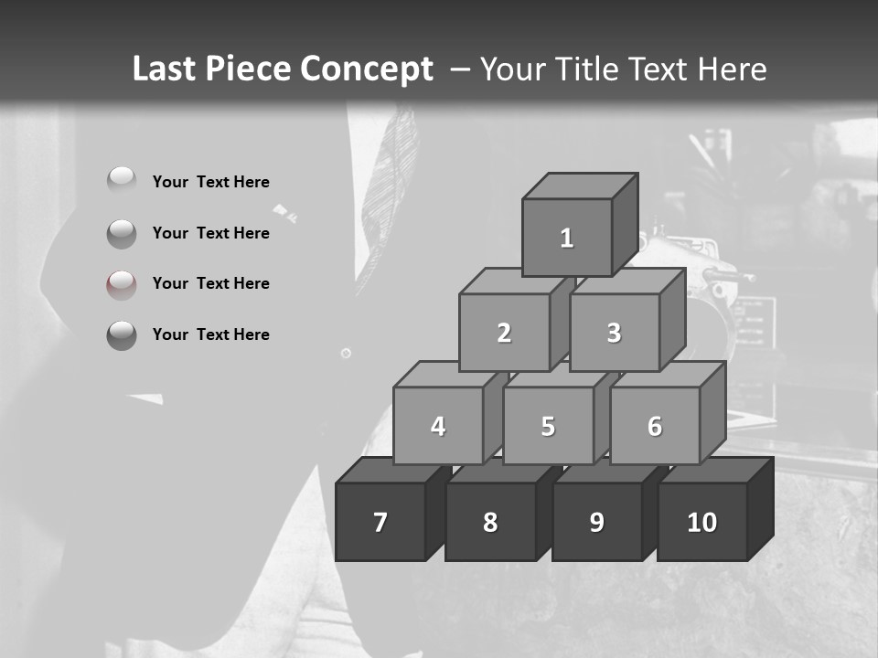 Funny Man Black And White Background PowerPoint Template