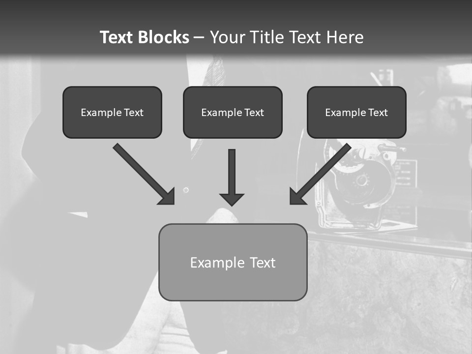 Funny Man Black And White Background PowerPoint Template