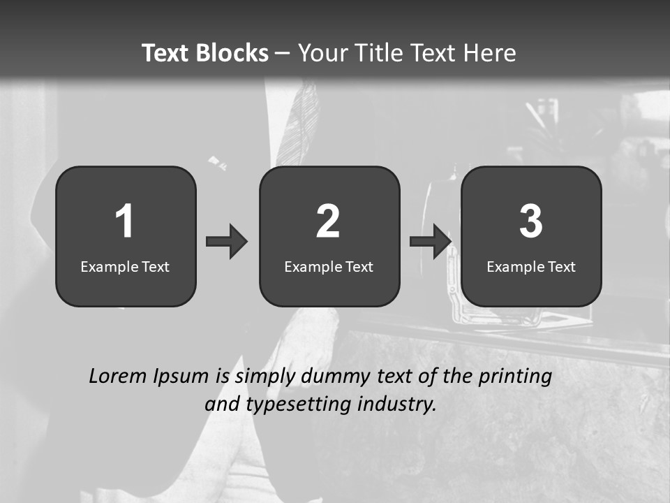 Funny Man Black And White Background PowerPoint Template