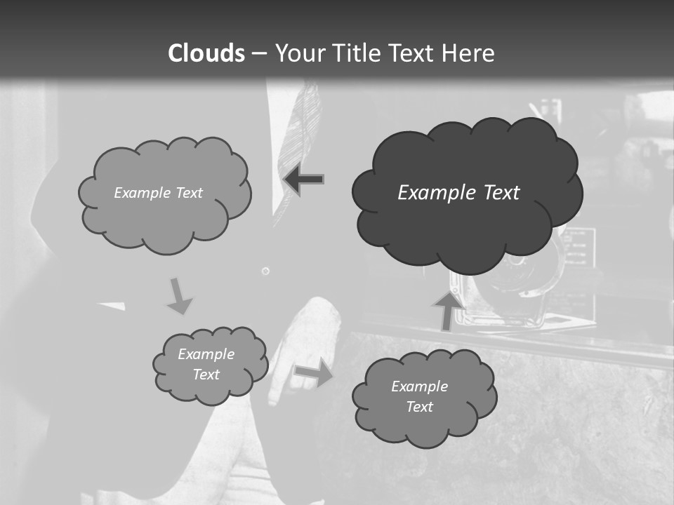 Funny Man Black And White Background PowerPoint Template