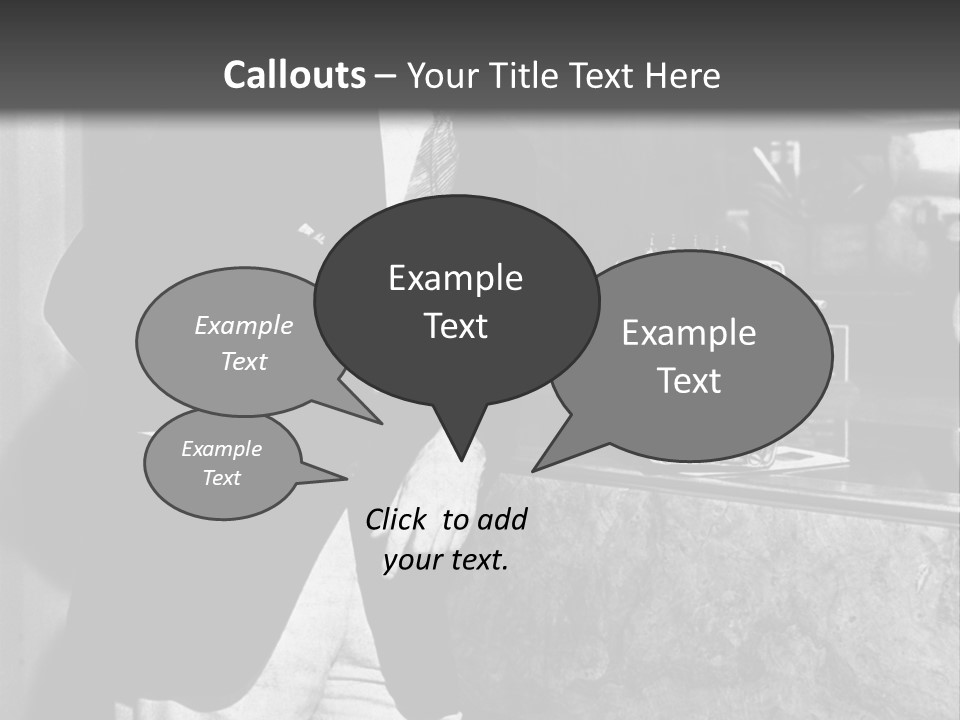 Funny Man Black And White Background PowerPoint Template