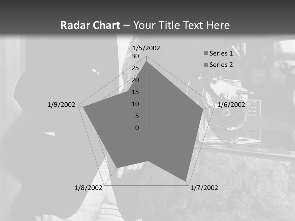 Funny Man Black And White Background PowerPoint Template