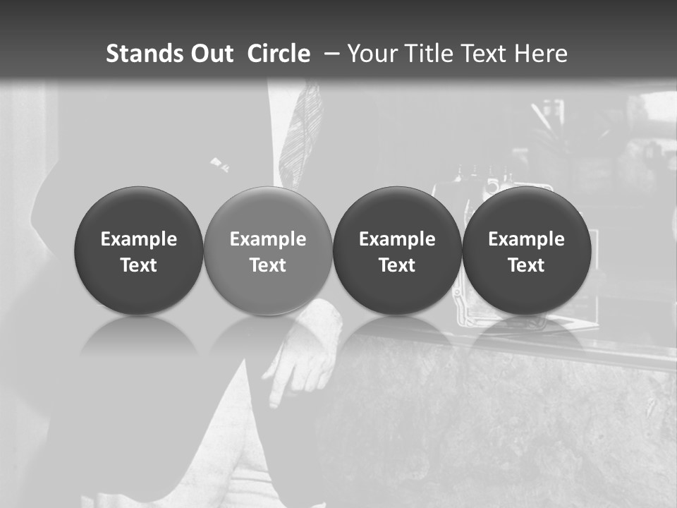 Funny Man Black And White Background PowerPoint Template