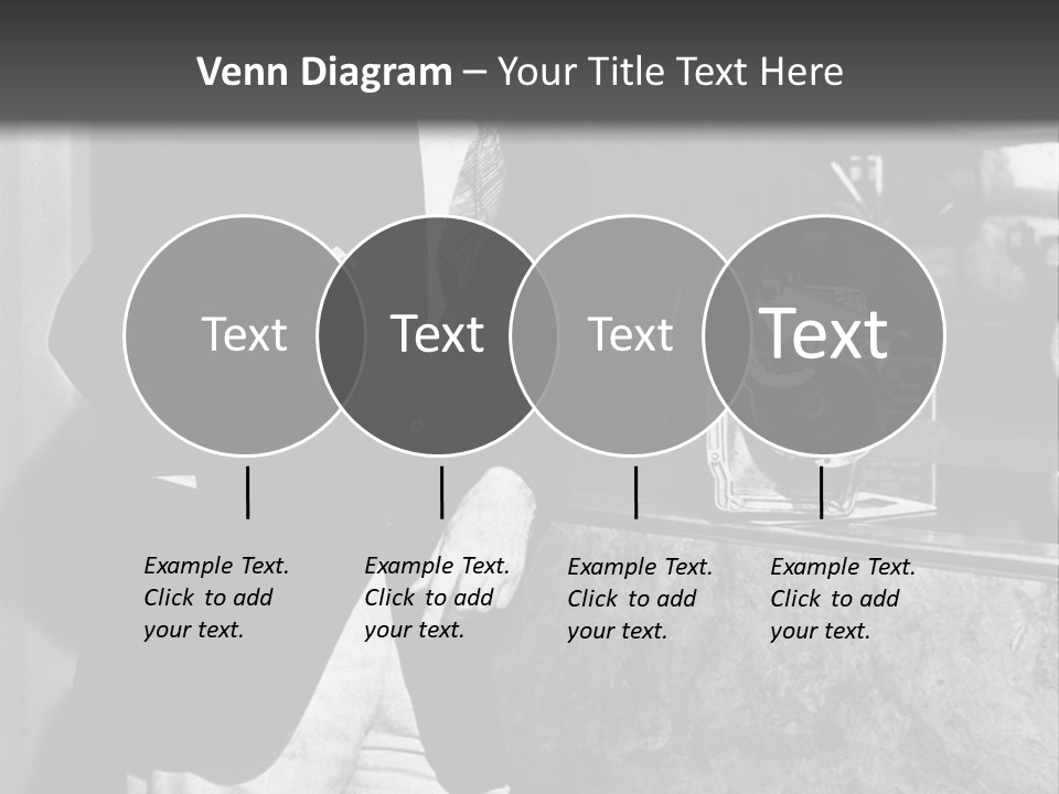 Funny Man Black And White Background PowerPoint Template