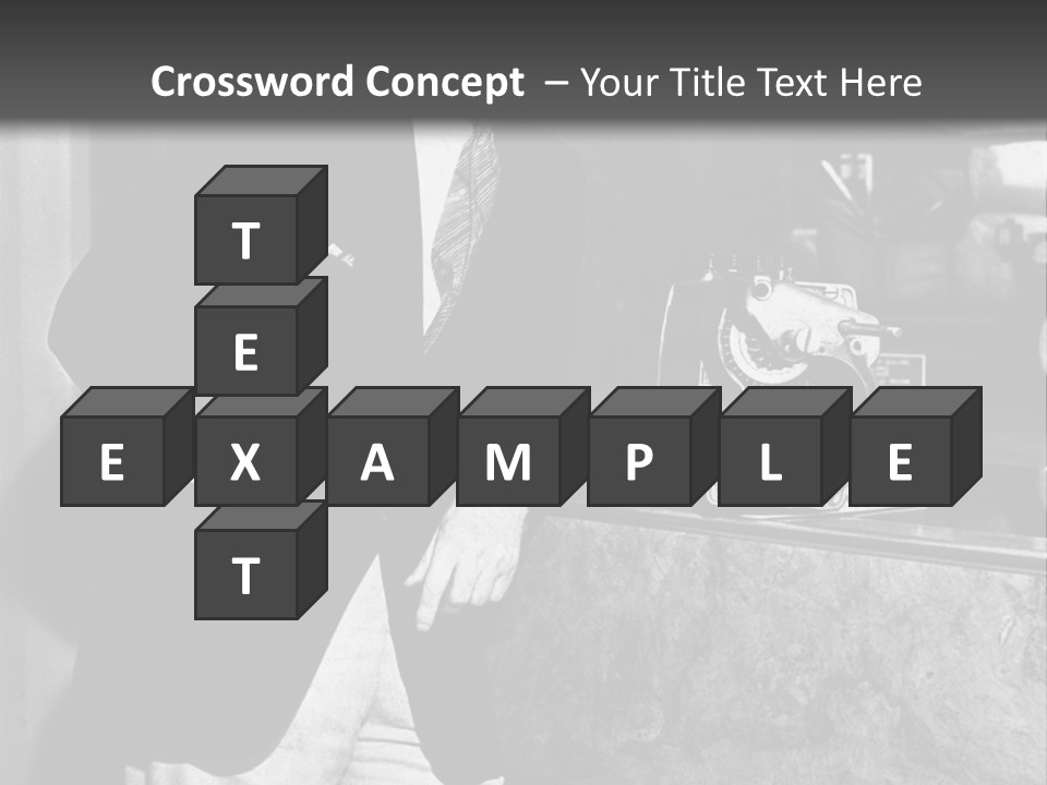 Funny Man Black And White Background PowerPoint Template