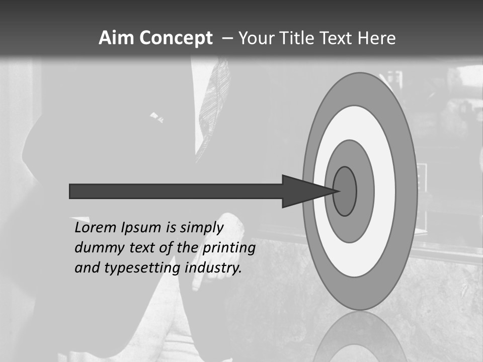 Funny Man Black And White Background PowerPoint Template