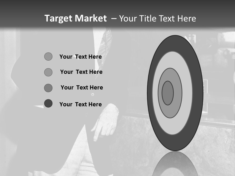 Funny Man Black And White Background PowerPoint Template