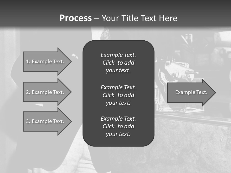 Funny Man Black And White Background PowerPoint Template