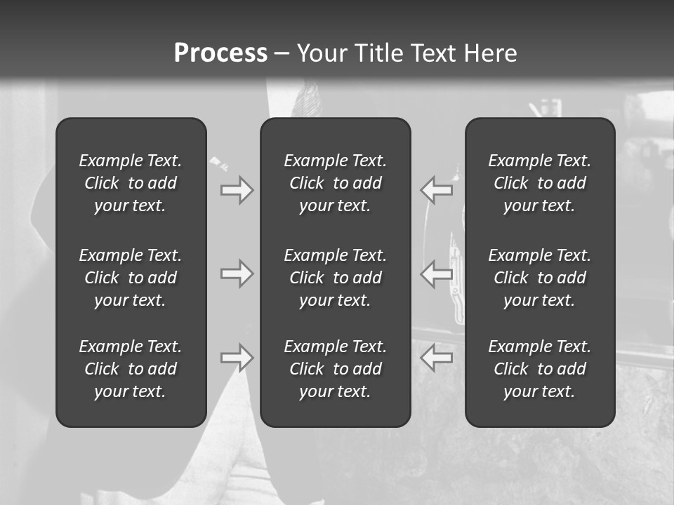 Funny Man Black And White Background PowerPoint Template