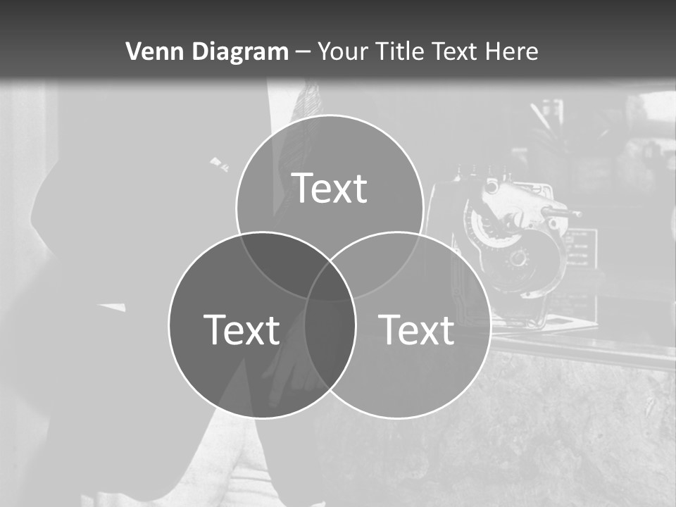 Funny Man Black And White Background PowerPoint Template