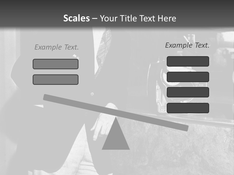 Funny Man Black And White Background PowerPoint Template