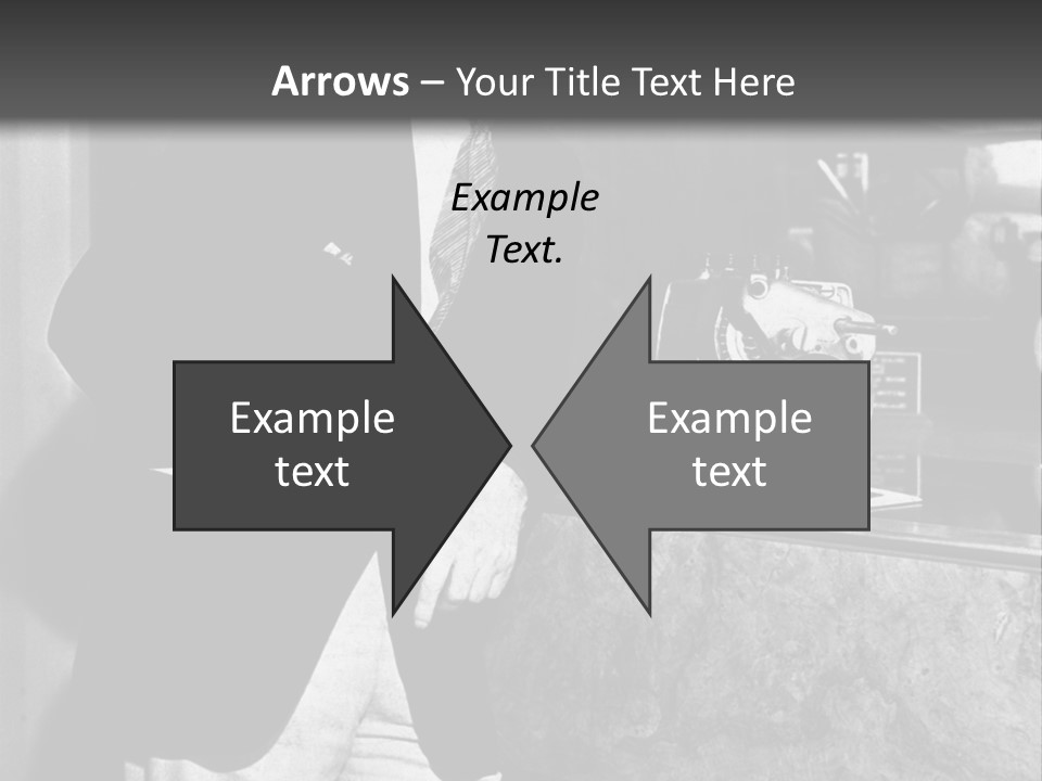 Funny Man Black And White Background PowerPoint Template