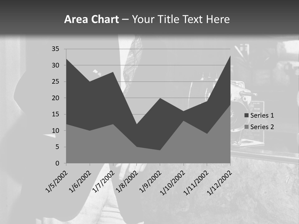 Funny Man Black And White Background PowerPoint Template