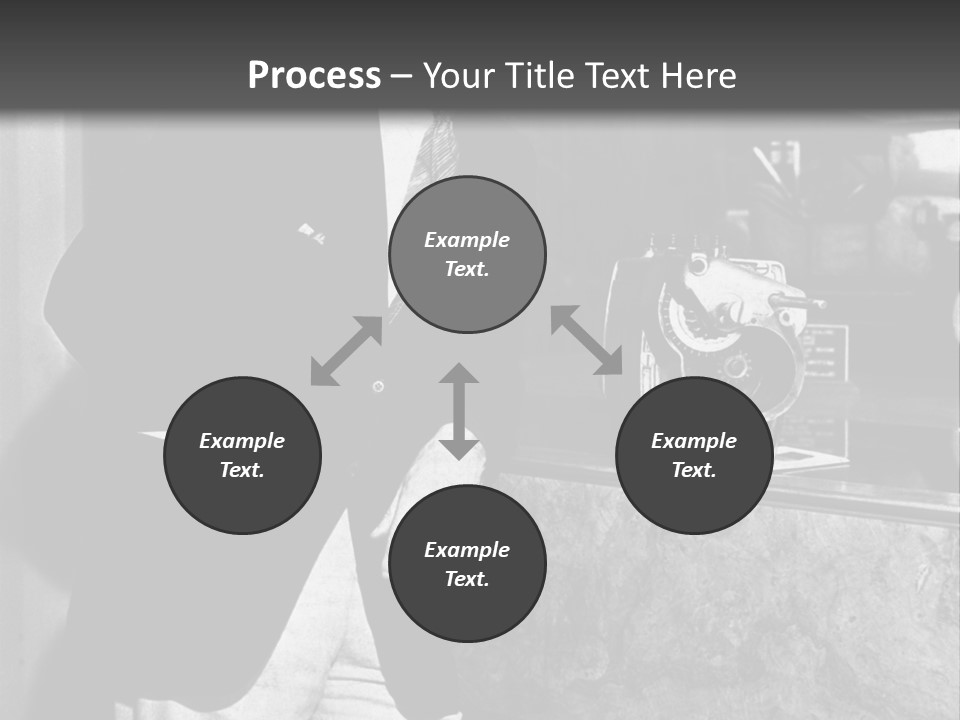 Funny Man Black And White Background PowerPoint Template