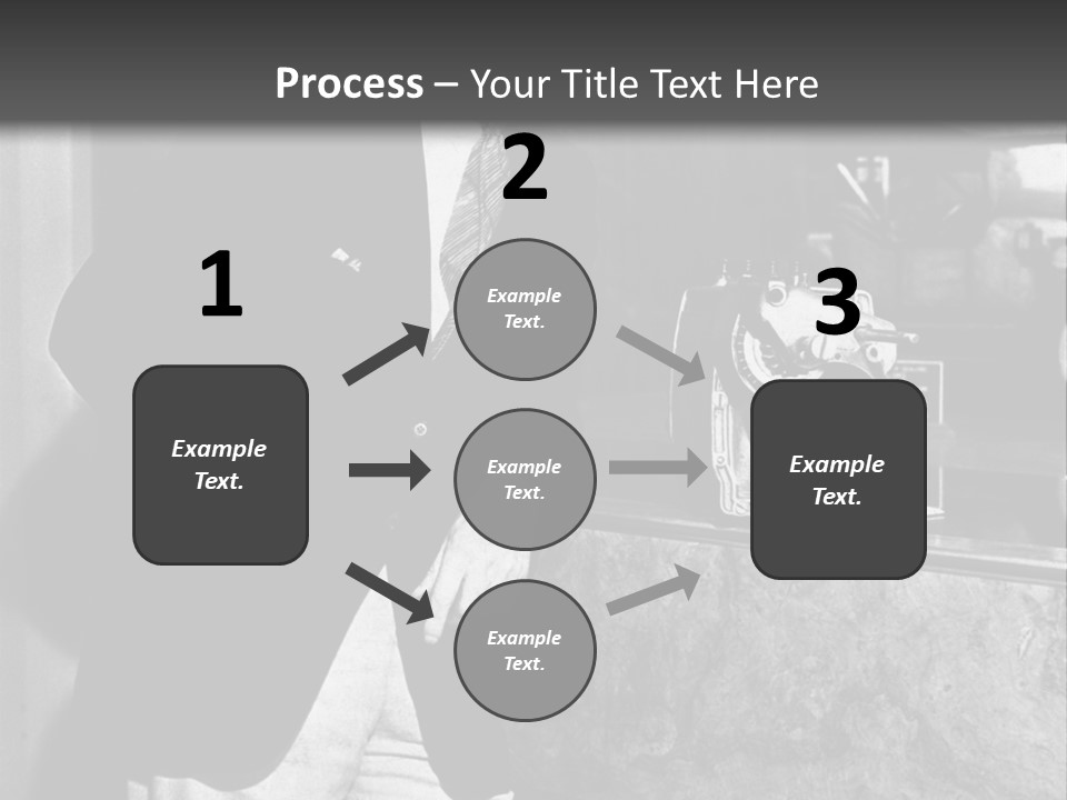 Funny Man Black And White Background PowerPoint Template