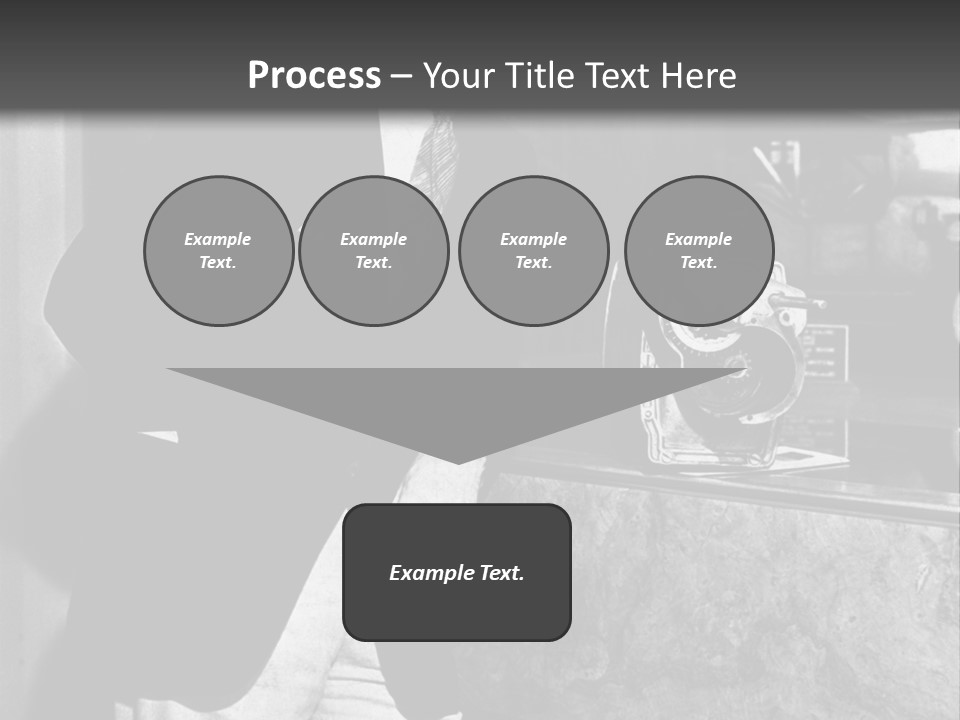 Funny Man Black And White Background PowerPoint Template