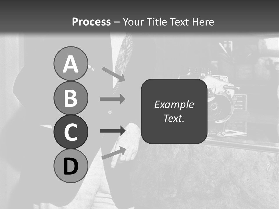 Funny Man Black And White Background PowerPoint Template