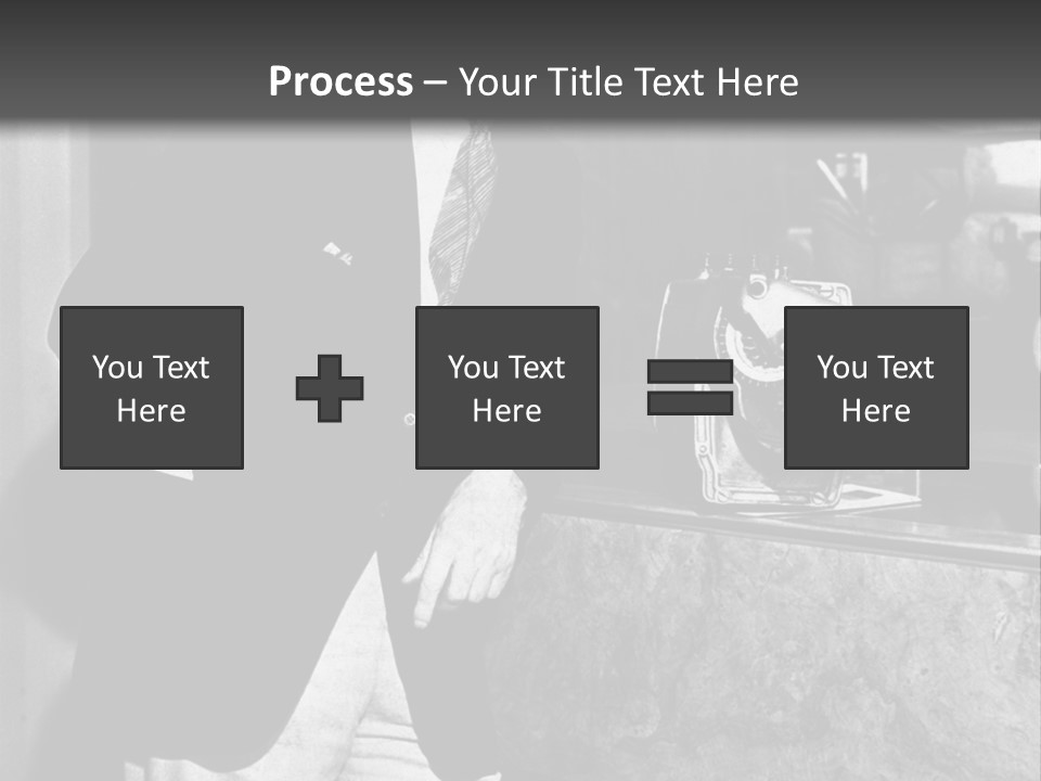 Funny Man Black And White Background PowerPoint Template