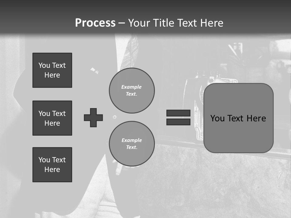 Funny Man Black And White Background PowerPoint Template