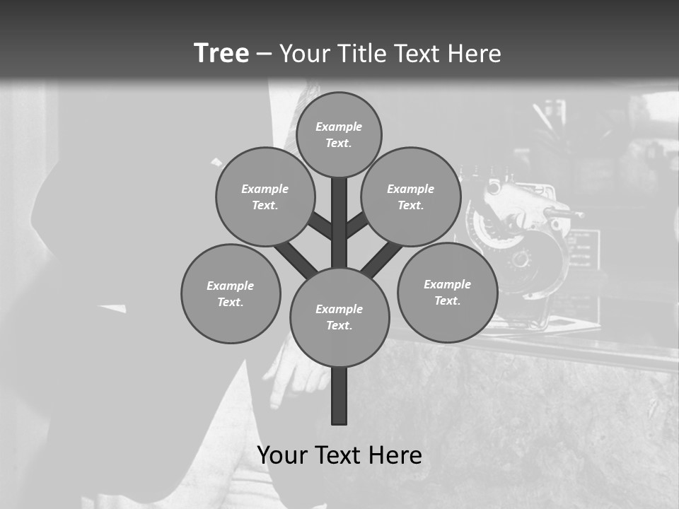 Funny Man Black And White Background PowerPoint Template