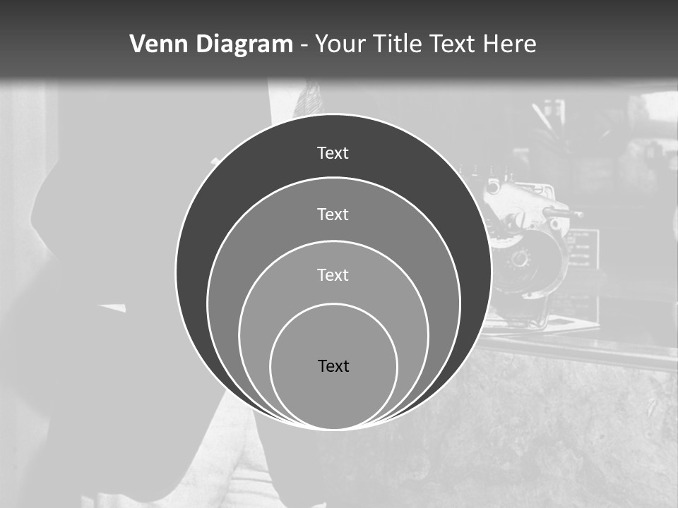 Funny Man Black And White Background PowerPoint Template