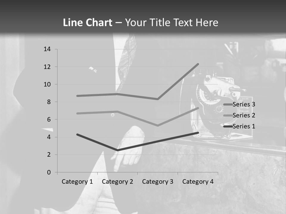 Funny Man Black And White Background PowerPoint Template
