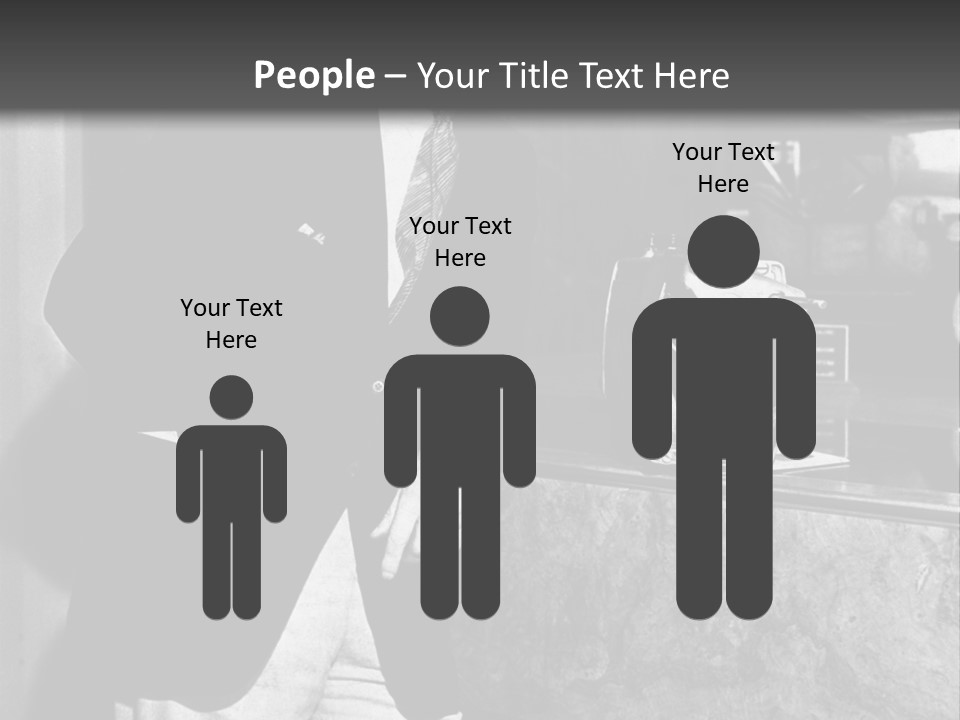 Funny Man Black And White Background PowerPoint Template