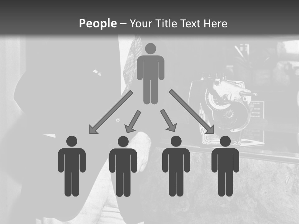 Funny Man Black And White Background PowerPoint Template